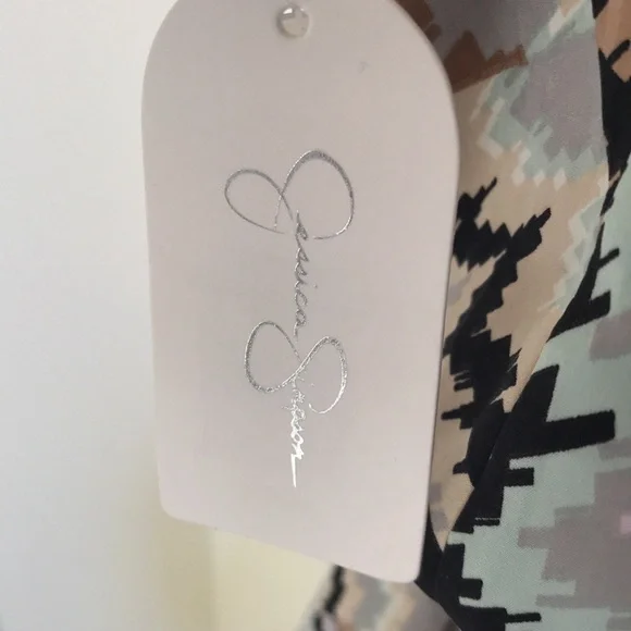 Jessica Simpson SZ 4, peach combo cowl neck dress - Picture 5 of 9